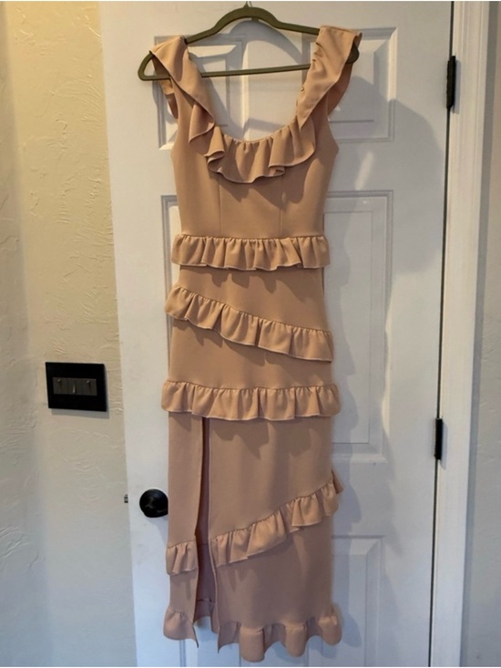 Show Me Your MuMu Dresses & Skirts - NWT! Show Me Your MuMu Greta in Blush Ruffle-Trim Midi Dress